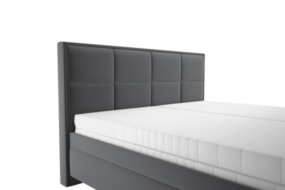 Dvojlôžko Ela v rozmere 180x200 cm, v poťahu Tiffany 18 Anthracite, detail čela