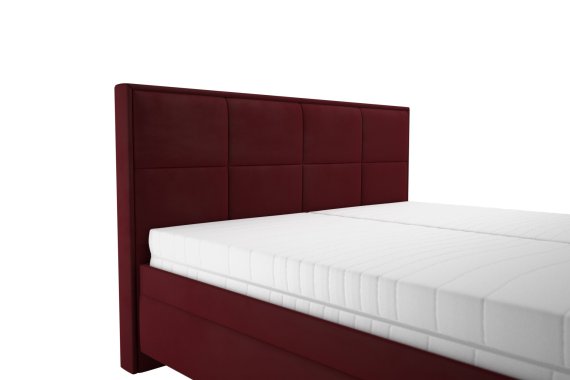 Dvojlôžko Ela v rozmere 180x200 cm, v poťahu Tiffany 32 Chianti, detail čela