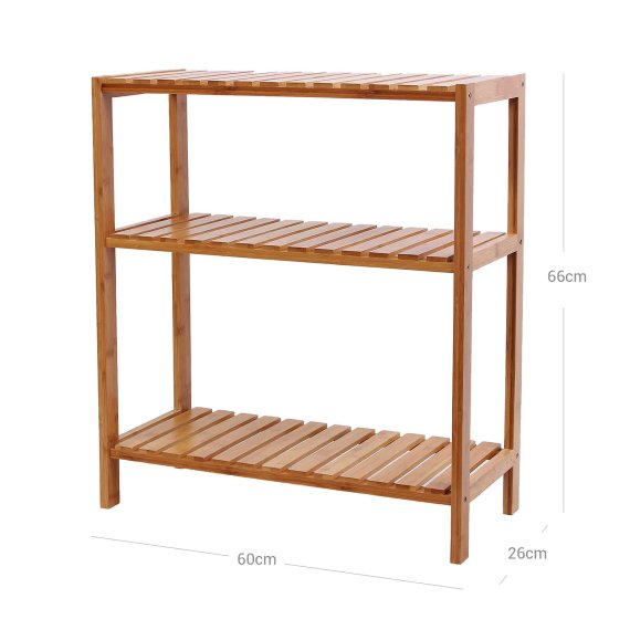 Regál Vidora 59x26x66, hnedý, rozmery