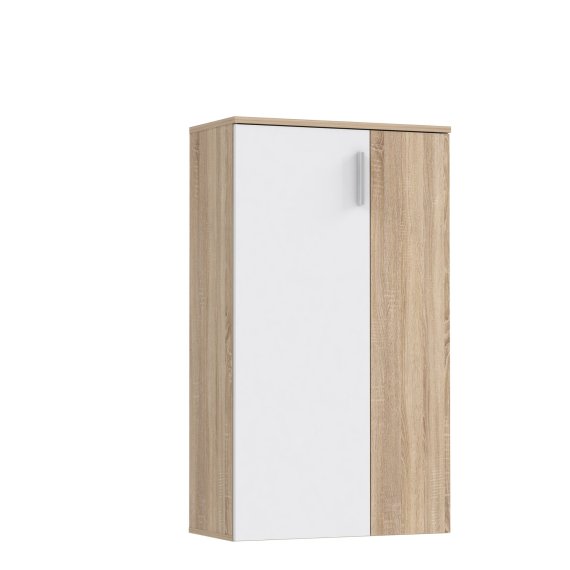 Botník But 69×120×34 cm, biely a dub sonoma