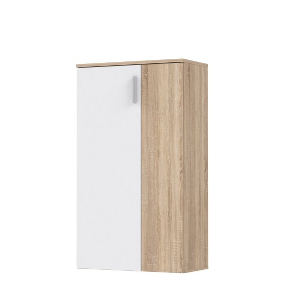 Botník But 69×120×34 cm, biely a dub sonoma