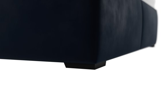 Dvojlôžko Kessy v rozmere 180x200 cm, v poťahu Tiffany 37 Deep Blue, detail podnožia