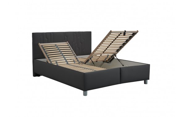 Dvojlôžko Largo v rozmere 180x200 cm, v poťahu Loft Grey, ukážka polohovania roštu