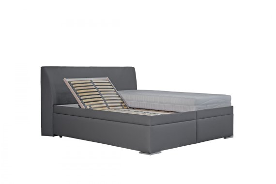 Dvojlôžko Hellen v rozmere 180x200, v poťahu Loft Grey, polohovanie hlavy