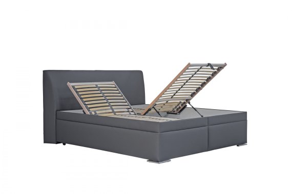 Dvojlôžko Hellen v rozmere 180x200, v poťahu Loft Grey, polohovanie