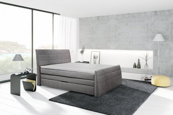 Boxspring Bonny v rozmere 180x200 cm, v poťahu Malmö New 90, hlavové a nožné čelo, interiér