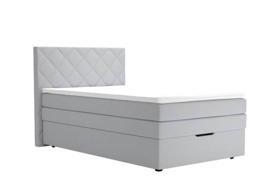 Boxspring Atika v rozmere 120x200 cm, v poťahu Enjoy 21 Grey, s topperom