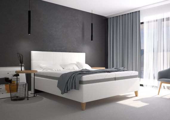 Dvojlôžko Meda v rozmere 180x200 cm, v poťahu Loft 1, interiér