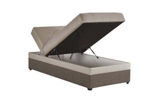 Válenda Evelína v rozmere 90x200 cm, v poťahu Malmö New 8 a Malmö New 26, ukážka polohovania hlavy a nôh