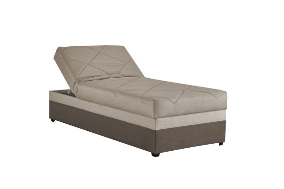 Válenda Evelína v rozmere 90x200 cm, v poťahu Malmö New 8 a Malmö New 26, ukážka polohovania hlavy