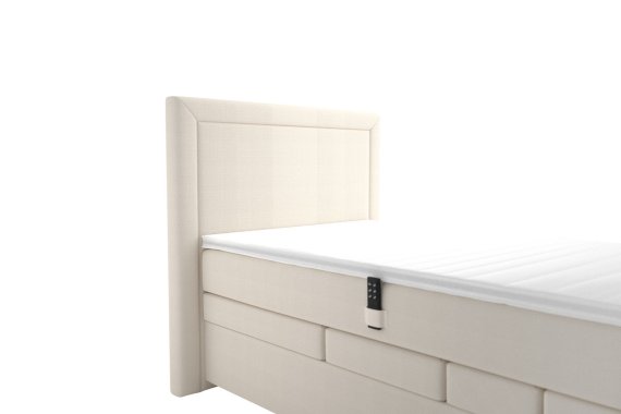 Boxspring Margo v rozmere 100x200 cm, v poťahu Enjoy 1 Beige, detail čela