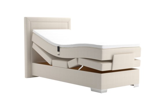 Boxspring Margo v rozmere 90x200 cm, v poťahu Enjoy 1 Beige, polohovanie