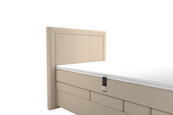 Boxspring Margo v rozmere 100x200 cm, v poťahu Enjoy 2 Camel, detail čela