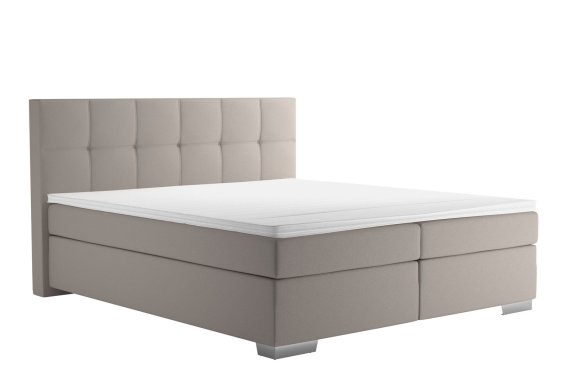 Boxspring Potenza v rozmere 180x200 cm, v poťahu Prima 12 Silver, s topperom