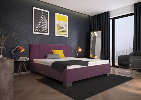 Dvojlôžko Kelly v rozmere 180x200 cm, v poťahu Flanell 95, interiér