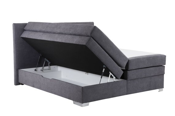 Boxspring Alexandra v rozmere 180x200 cm, v poťahu Enjoy 23 Ash, úložný priestor