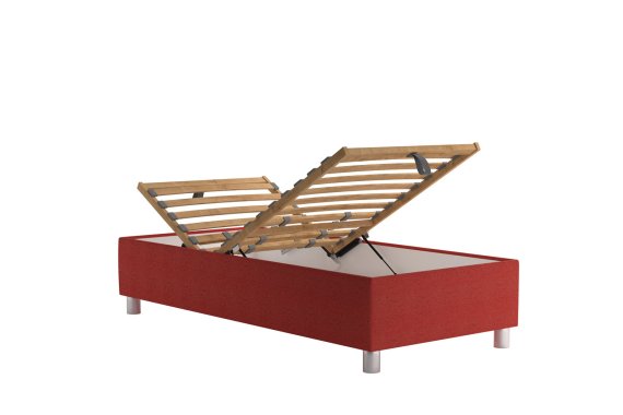 Jednolôžko Neptun v rozmere 90x200 cm, v poťahu Graffiti Red, polohovanie