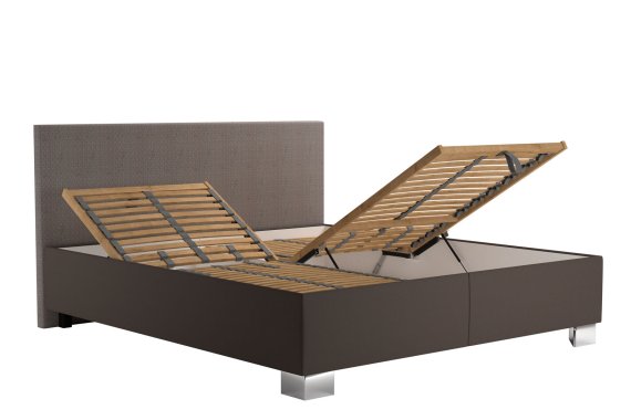 Dvojlôžko Luisa v rozmere 180x200 cm, v poťahu Alcone 4 Brown a Blanke 1, polohovanie