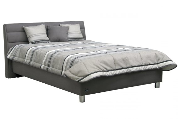 Jednolôžko Dexter v rozmere 140x200 cm, v poťahu Salina 4005, s prikrývkou a vankúšikmi