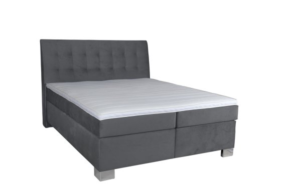 Boxspring Diego v rozmere 160x200 cm, v poťahu Amore 32, s topperom