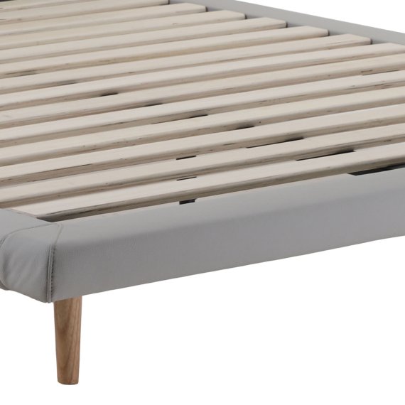 Dvojlôžko Darja v rozmere 180x200 cm, v šedej eco koži, detail