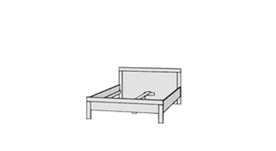 Posteľ Snore 140x200 cm, biela, malý model