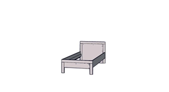 Posteľ Snore 90x200 cm, biela, malý model