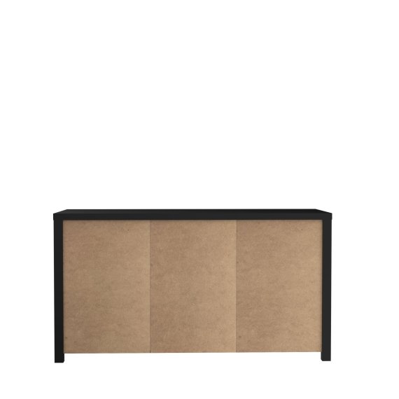 Komoda Blore 160 cm, čierna, hnedá, zadná