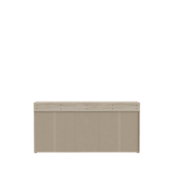 Komoda Kasa 198x94x36 cm, dub sonoma, biela, pohľad zozadu
