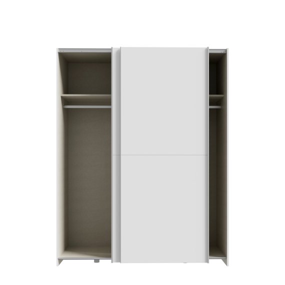 Skriňa Salk 150 cm, biela, otvorená