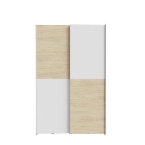 Skriňa Salk 120 cm, biela a dub sonoma