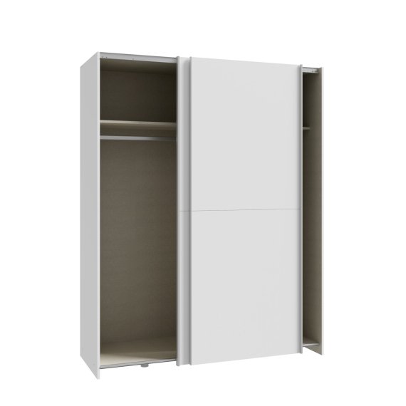 Skriňa Salk 150 cm, biela, otvorená