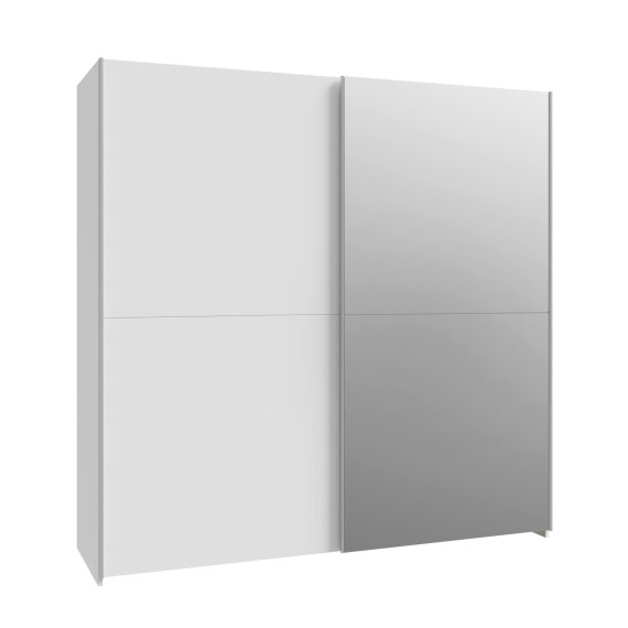 Šatníková skriňa Salk so zrkadlom 190 cm, biela
