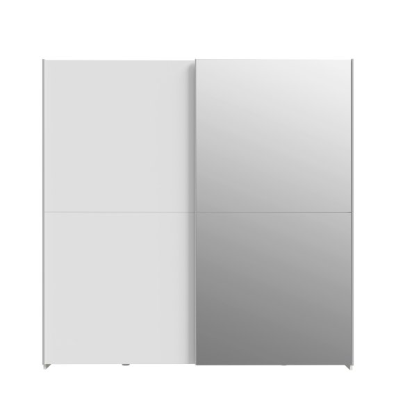 Šatníková skriňa Salk so zrkadlom 190 cm, biela