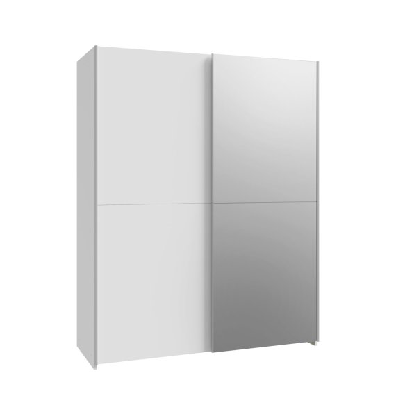 Skriňa Salk so zrkadlom 150 cm, biela