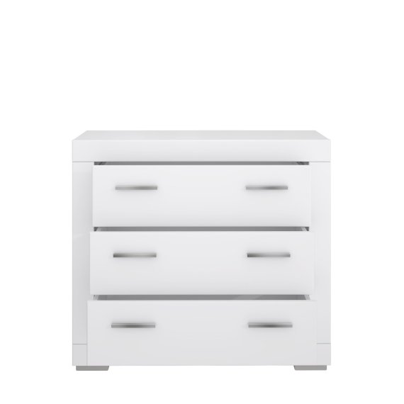 Komoda Snore 96x87 cm, biela, otvorená