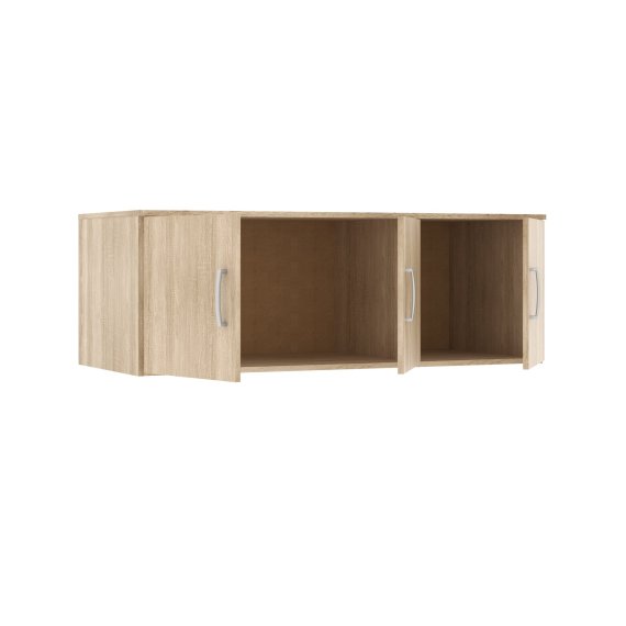 Nadstavec Nipo 122x43x53 cm, dub sonoma, otvorený