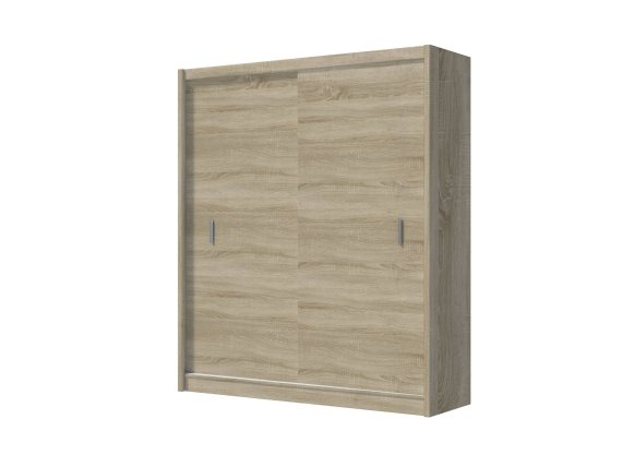 Šatníková skriňa Mulet s posuvnými dverami 203x215x61 cm, dub sonoma
