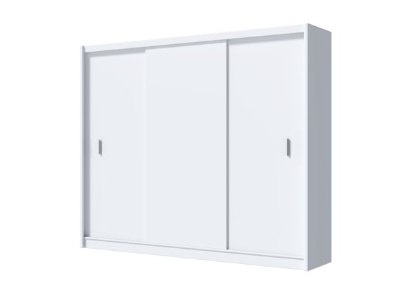 Šatníková skriňa Mulet s posuvnými dverami 250x215x61 cm, biela