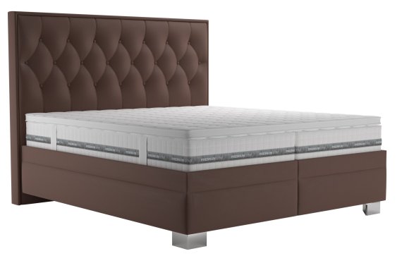 Dvojlôžko Kerstin v rozmere 180x200 cm, v poťahu Riviera 26, s matracmi a topperom