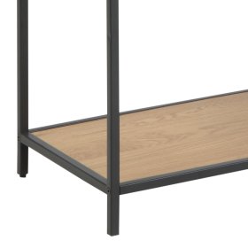 Knižnica Senito, čierna a dub, detail