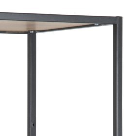 Knižnica Senito, čierna a dub, detail