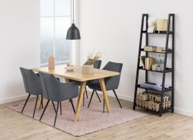 Knižnica Veler, čierna, interiér