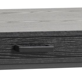 Písací stôl Senito so šuplíkom, čierny, detail