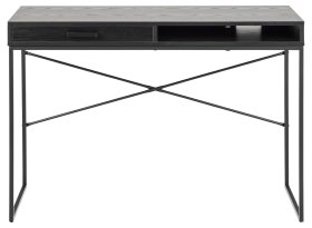 Písací stôl Senito so šuplíkom, čierny