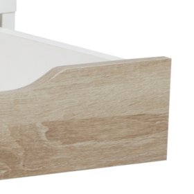 Písací stôl Nipona so šuplíkmi, biely a dub sonoma, detail