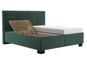 Dvojlôžko Ela v rozmere 180x200 cm, v poťahu Tiffany 10 DK Green, polohovanie hlavy