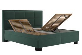 Dvojlôžko Ela v rozmere 180x200 cm, v poťahu Tiffany 10 DK Green, polohovanie
