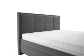 Dvojlôžko Ela v rozmere 180x200 cm, v poťahu Tiffany 18 Anthracite, detail čela