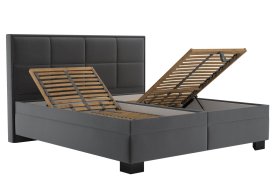 Dvojlôžko Ela v rozmere 180x200 cm, v poťahu Tiffany 18 Anthracite, polohovanie